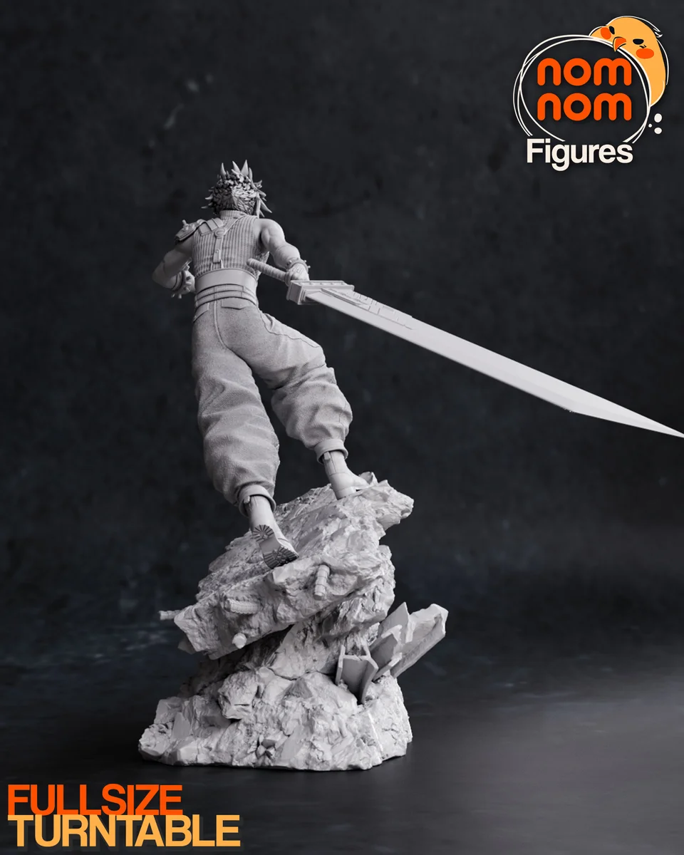 Cloud Strife | Fan Art | 3D Printed Resin Model Garage Kit | *Un-Painted* | Nomnom 5