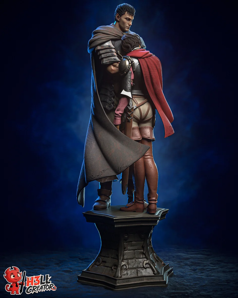 Guts and Casca | Fan Art | 3D Printed Resin Model Garage Kit | *Un-Painted* | H3LL Creator 6