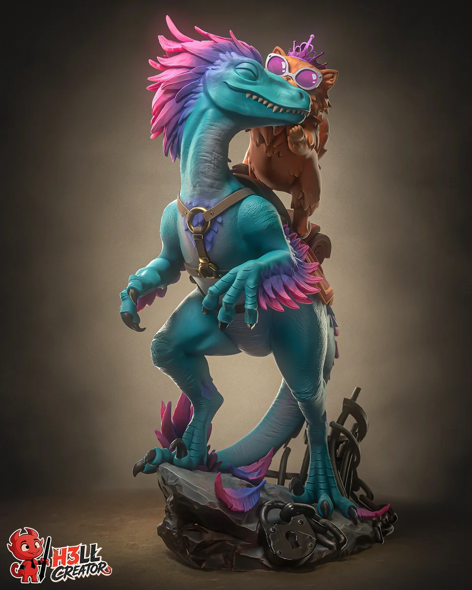 Mongo and Princess Donut | Fan Art | 3D Printed Resin Model Garage Kit | *Un-Painted* | H3LL Creator 3