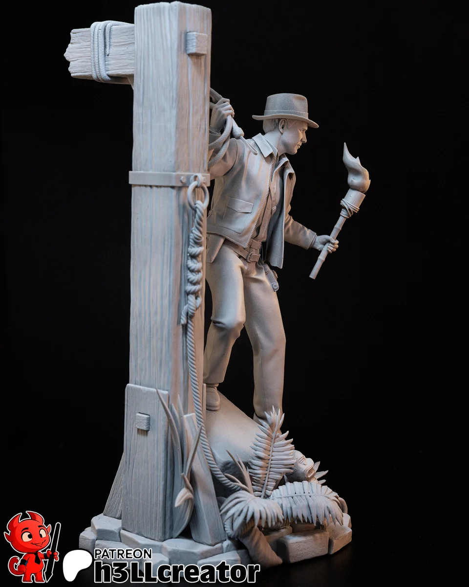 Indiana Jones | Fan Art | 3D Printed Resin Model Garage Kit | *Un-Painted* | H3LL Creator 6