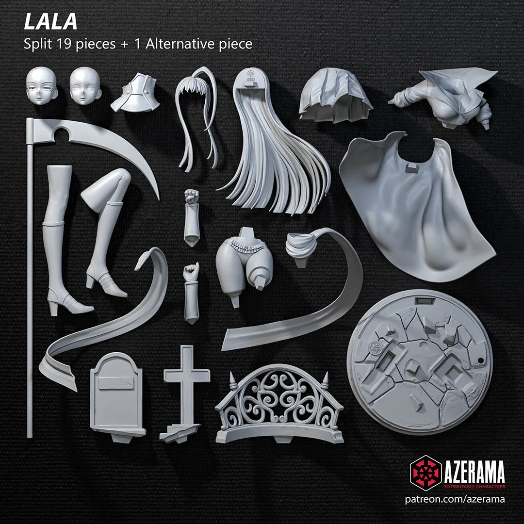 Lala | Fan Art | 3D Printed Resin Model Garage Kit | *Un-Painted* | Azerama 4