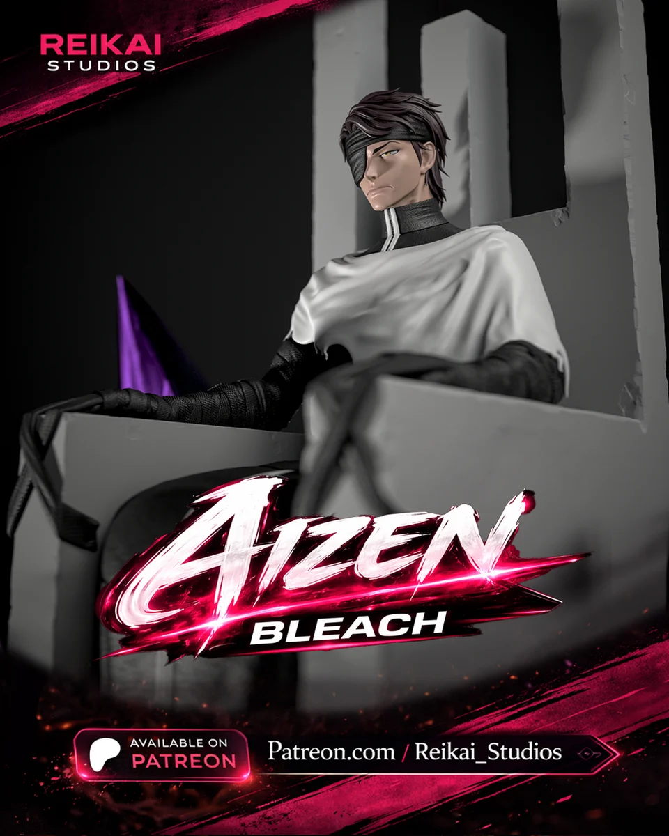 Aizen - Bleach | Fan Art | 3D Printed Resin Model Garage Kit | *Un-Painted* | Rechtag 5