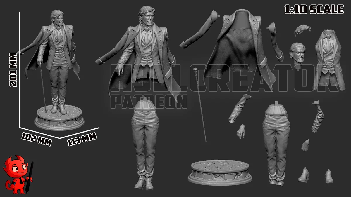 Renoir | Fan Art | 3D Printed Resin Model Garage Kit | *Un-Painted* | H3LL Creator 9