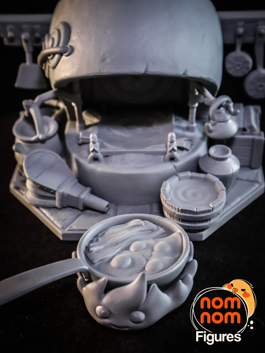 Chibi Calcifer | Fan Art | 3D Printed Resin Model Garage Kit | *Un-Painted* | Nomnom 14