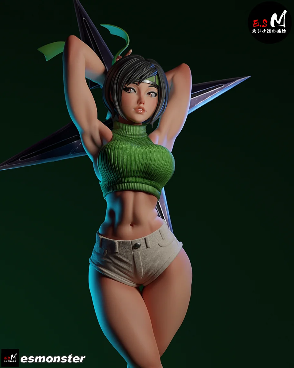 Yuffie | Fan Art | 3D Printed Resin Model Garage Kit | *Un-Painted* | ES Monster 32