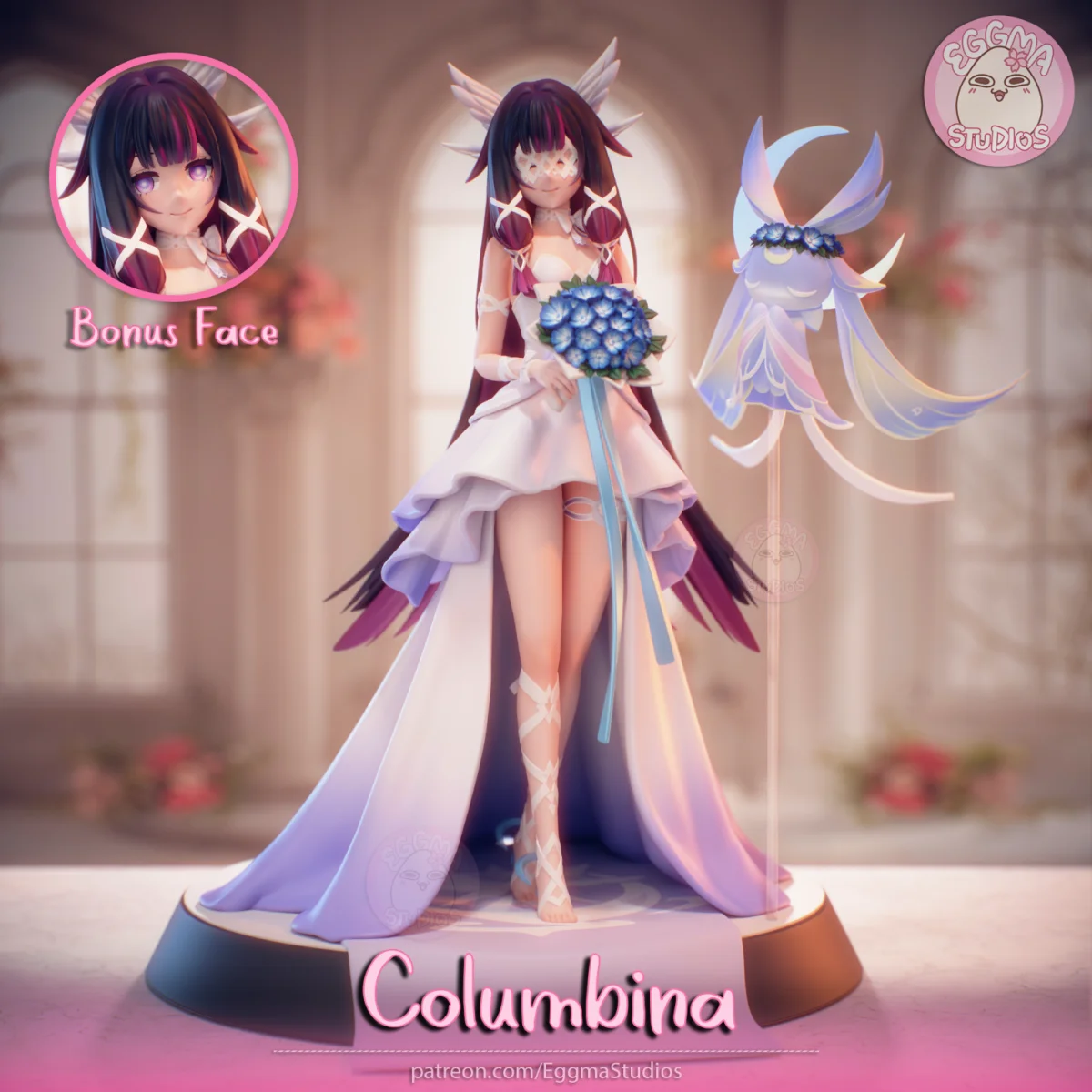 Columbina | Fan Art | 3D Printed Resin Model Garage Kit | *Un-Painted* | EggmaStudios 4