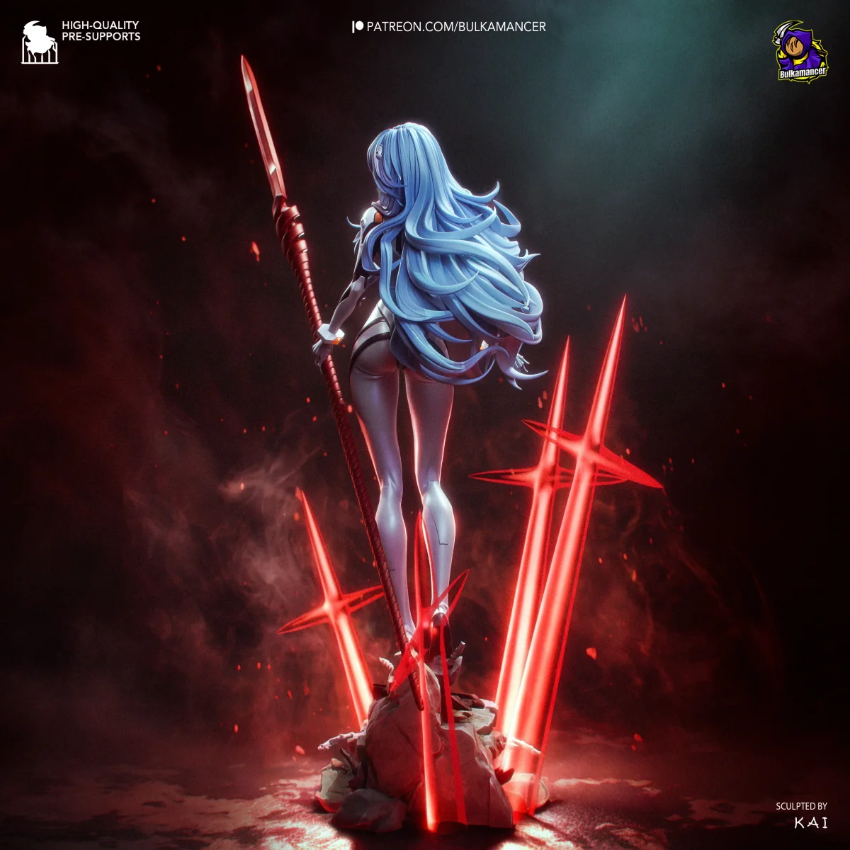 Ayanami Rei | Fan Art | 3D Printed Resin Model Garage Kit | *Un-Painted* | Bulkamancer 5