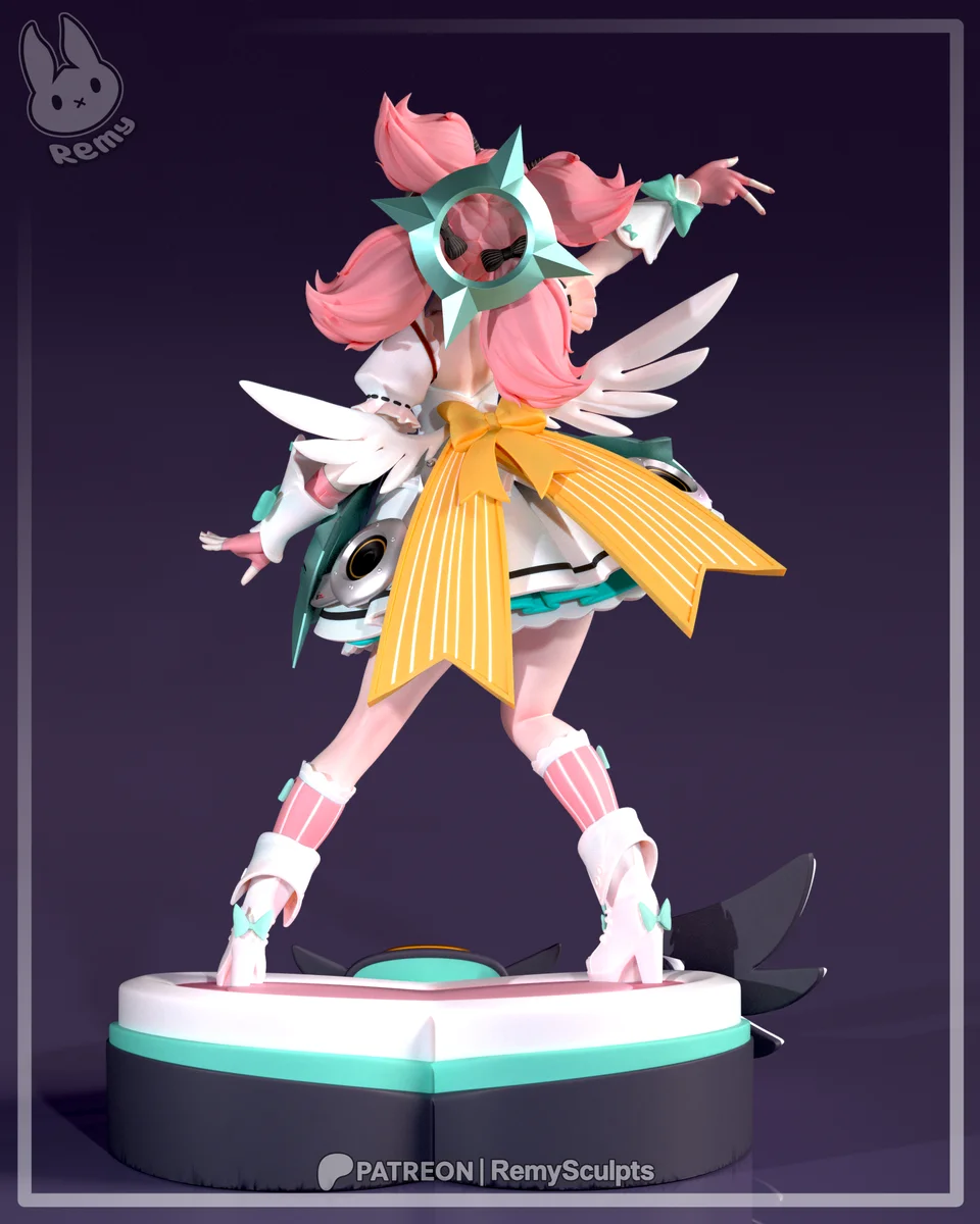 Idol Aria | Fan Art | 3D Printed Resin Model Garage Kit | *Un-Painted* | Remy Sculpts 6