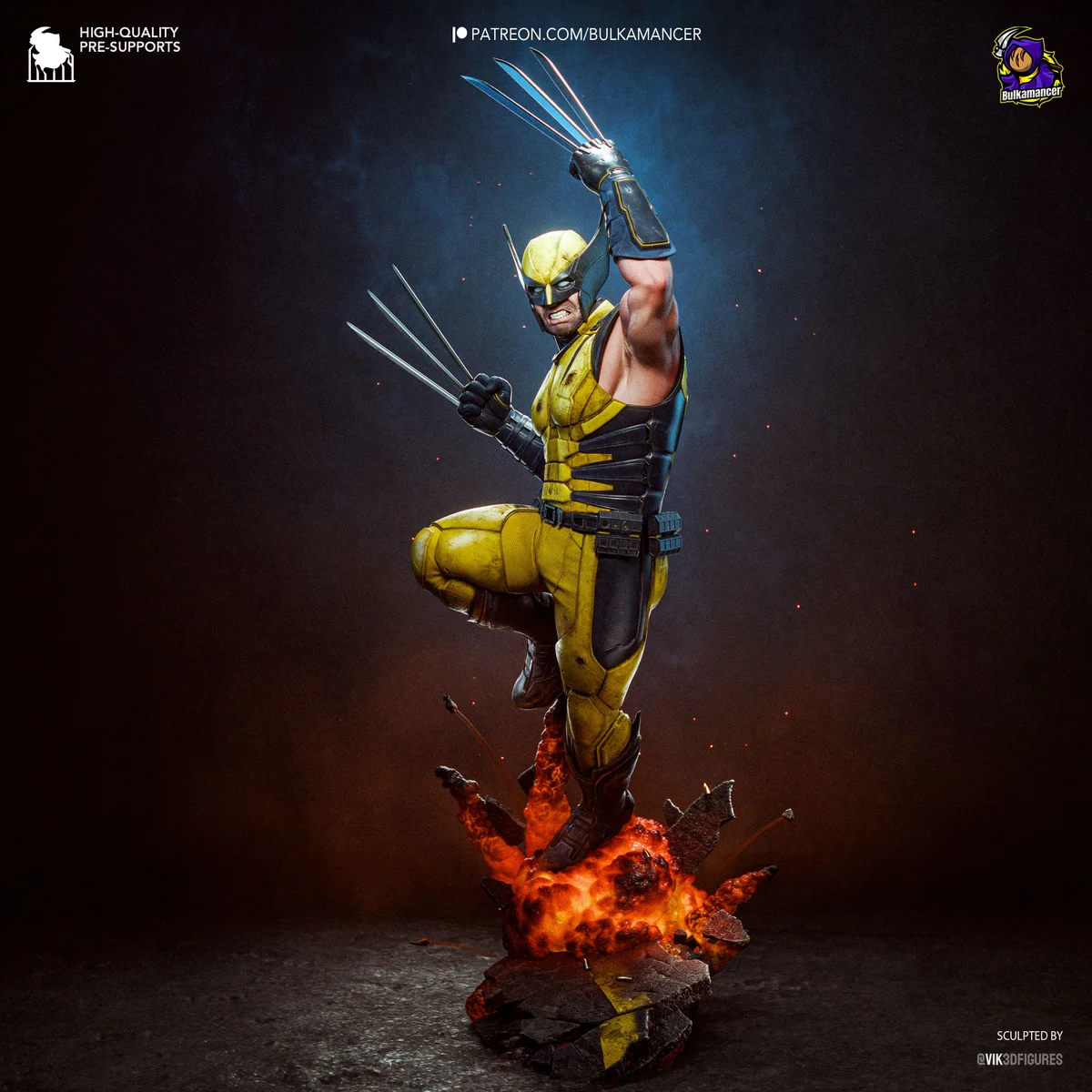 Wolverine | Fan Art | 3D Printed Resin Model Garage Kit | *Un-Painted* | Bulkamancer 9
