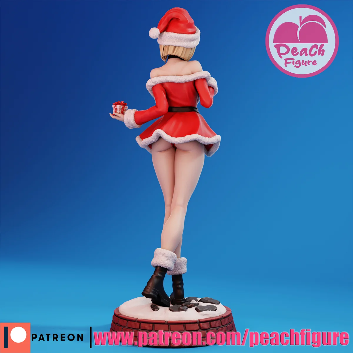 Android 18 Mrs Claus | Fan Art | 3D Printed Resin Model Garage Kit | *Un-Painted* | Peach Figure 4