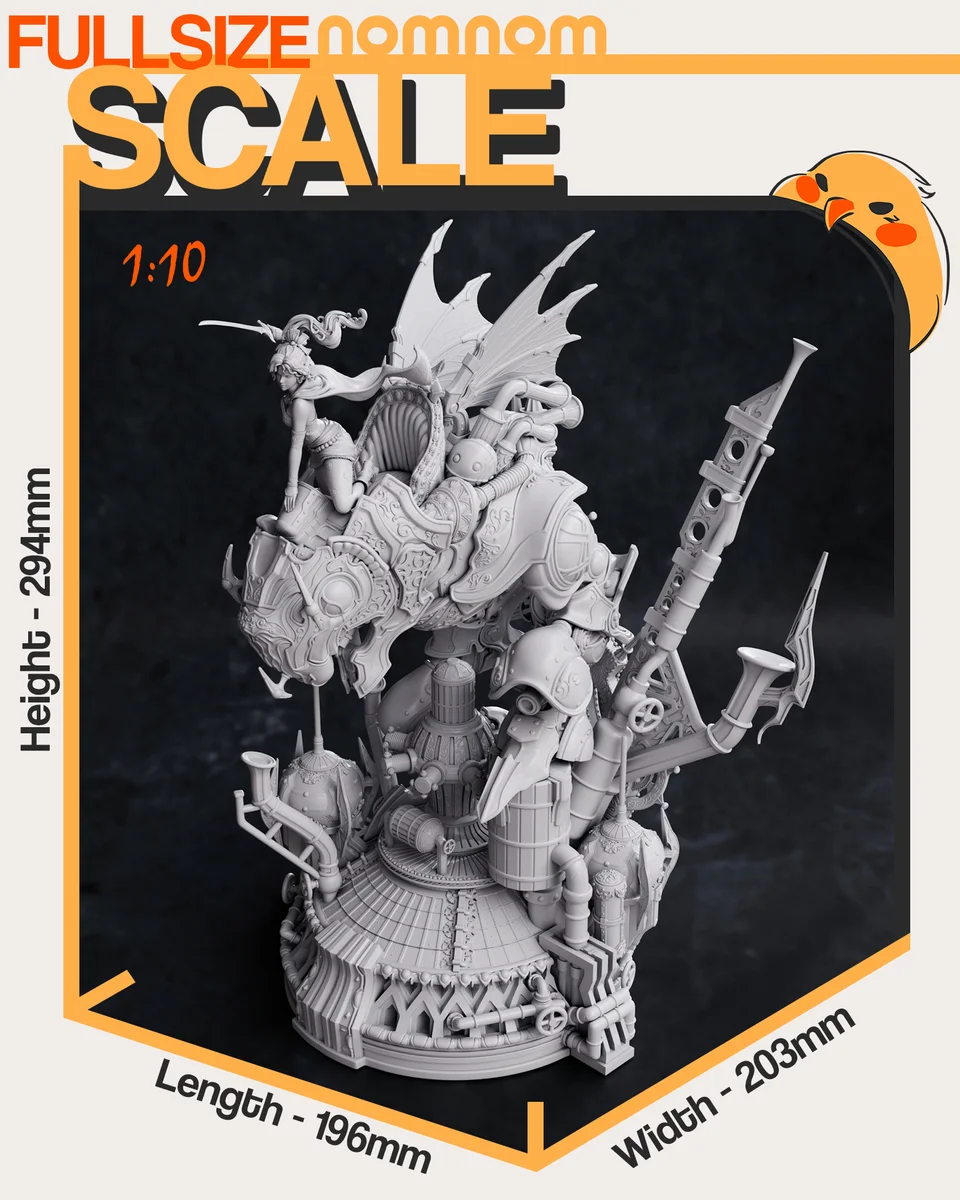 Terra with Magitek | Fan Art | 3D Printed Resin Model Garage Kit | *Un-Painted* | Nomnom 8