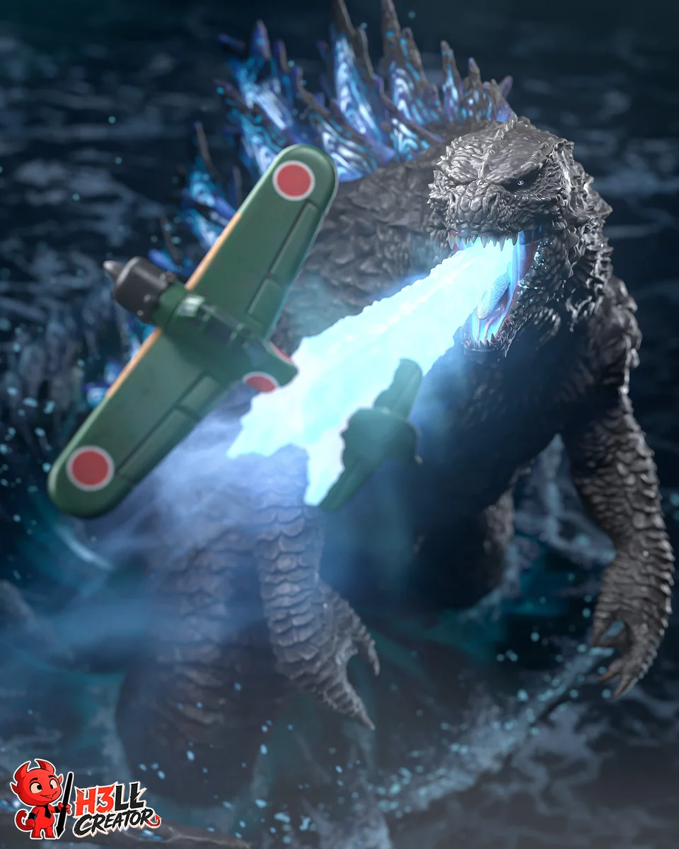 Godzilla | Fan Art | 3D Printed Resin Model Garage Kit | *Un-Painted* | H3LL Creator 6