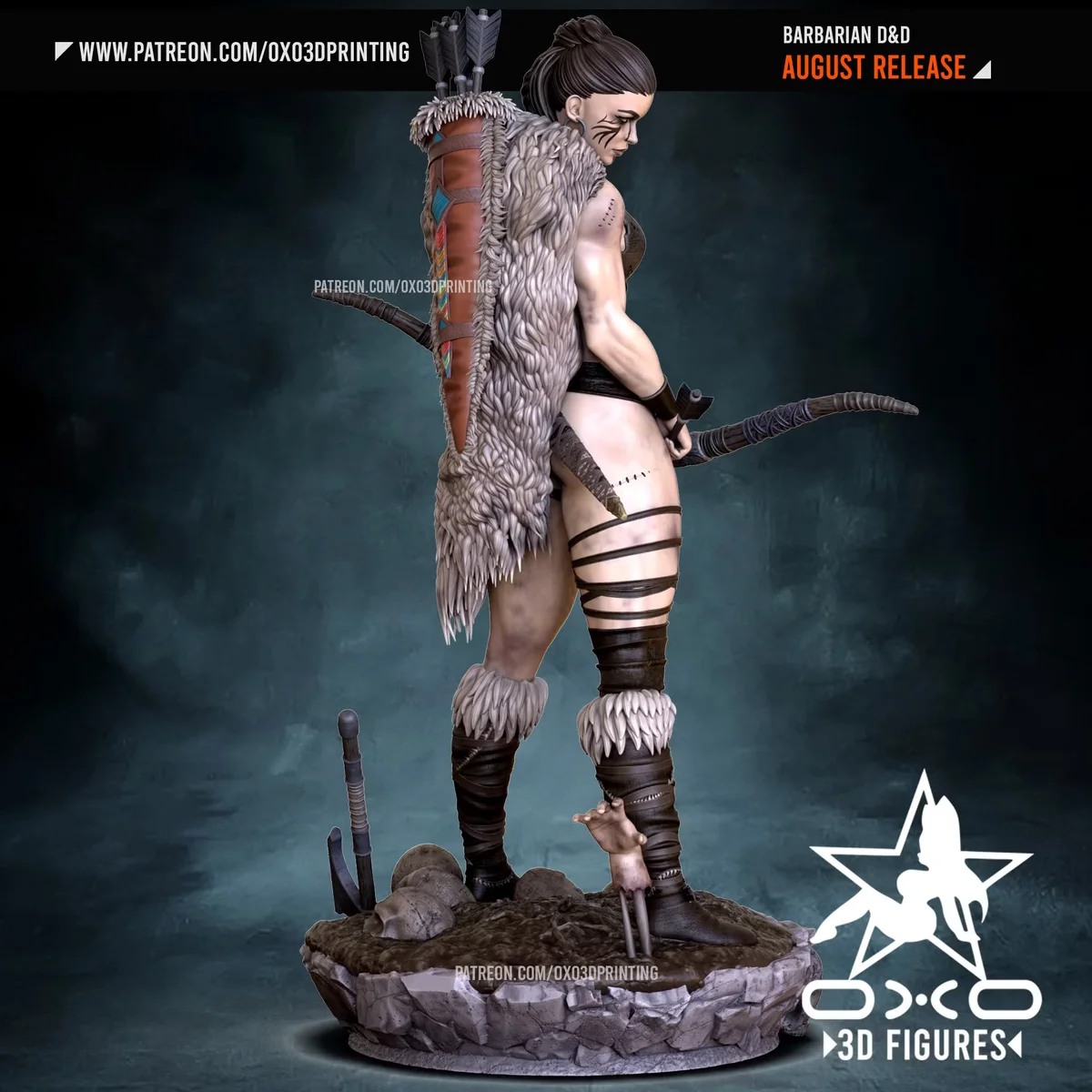 Barbarian Warrior | Fan Art | 3D Printed Resin Model Garage Kit | *Un-Painted* | OXO3D 4