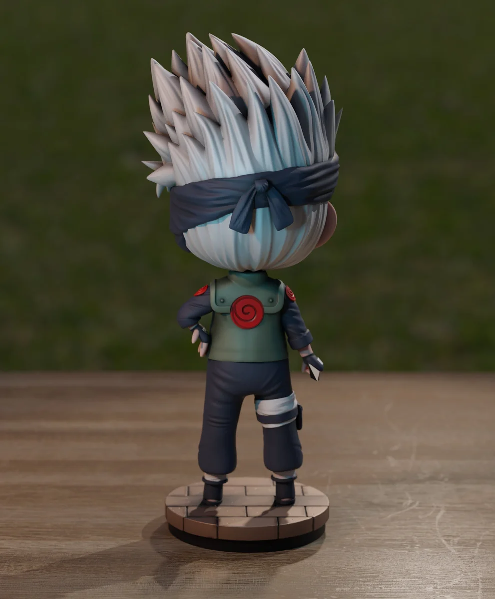 Kakashi Chibi | Fan Art | 3D Printed Resin Model Garage Kit | *Un-Painted* | Momoji 4
