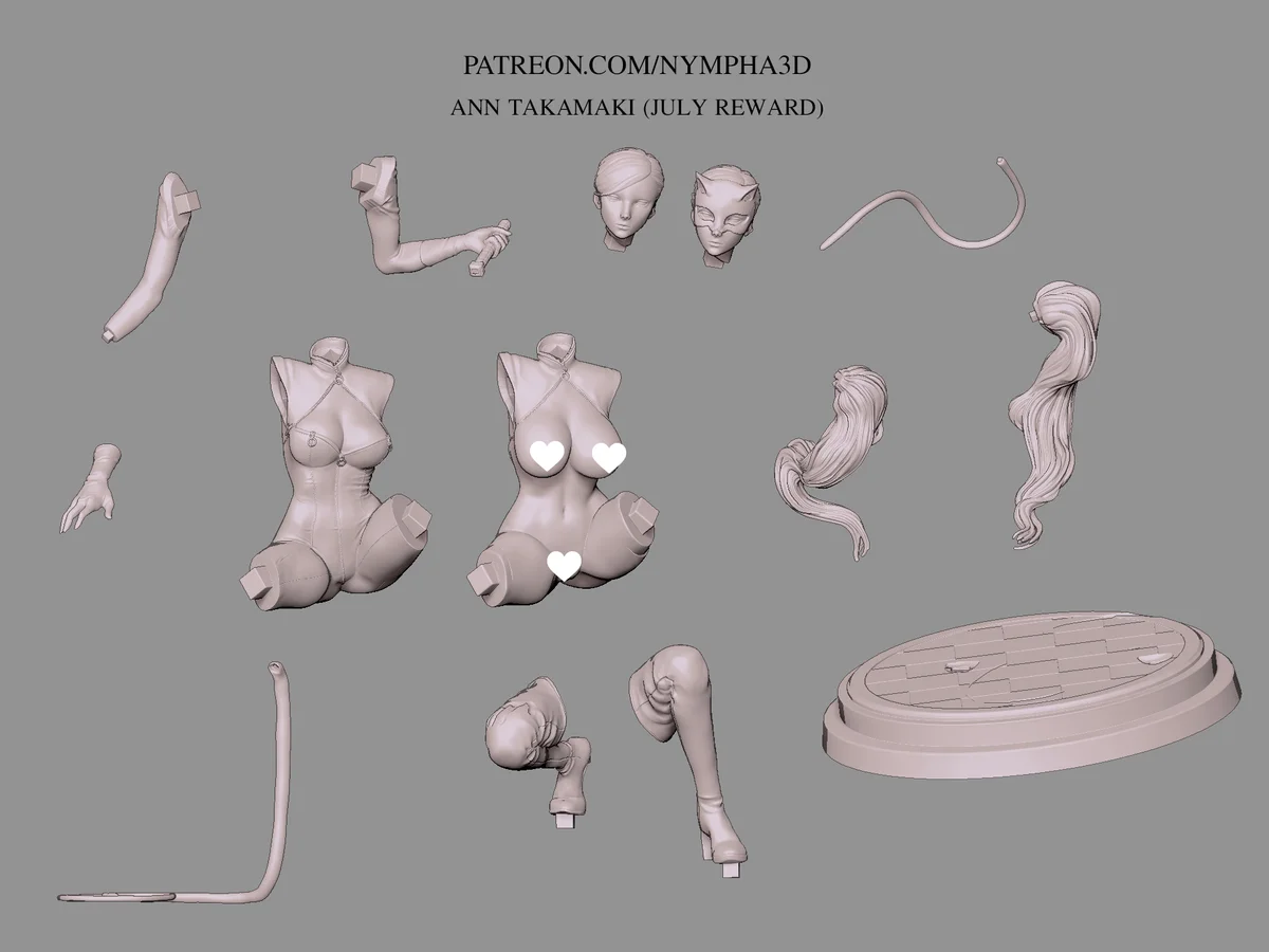 Ann Takamaki | Fan Art | 3D Printed Resin Model Garage Kit | *Un-Painted* | Nympha3D 7