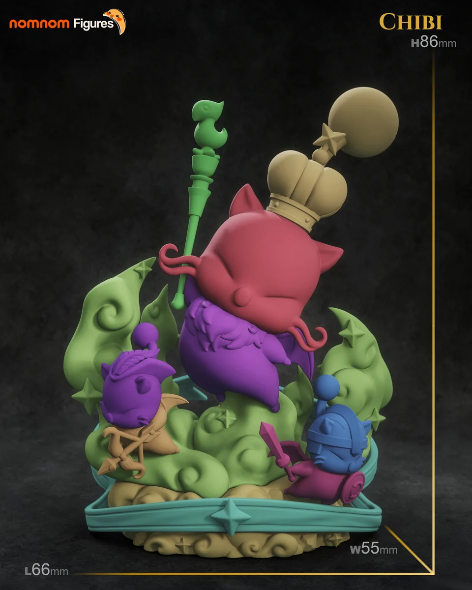 Chibi Moogle King Mog | Fan Art | 3D Printed Resin Model Garage Kit | *Un-Painted* | Nomnom 5