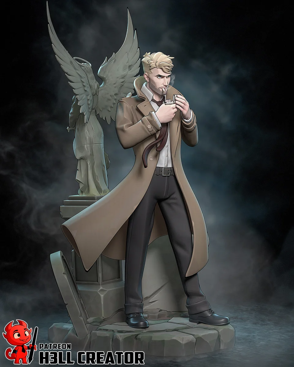 John Constantine | Fan Art | 3D Printed Resin Model Garage Kit | *Un-Painted* | H3LL Creator 4