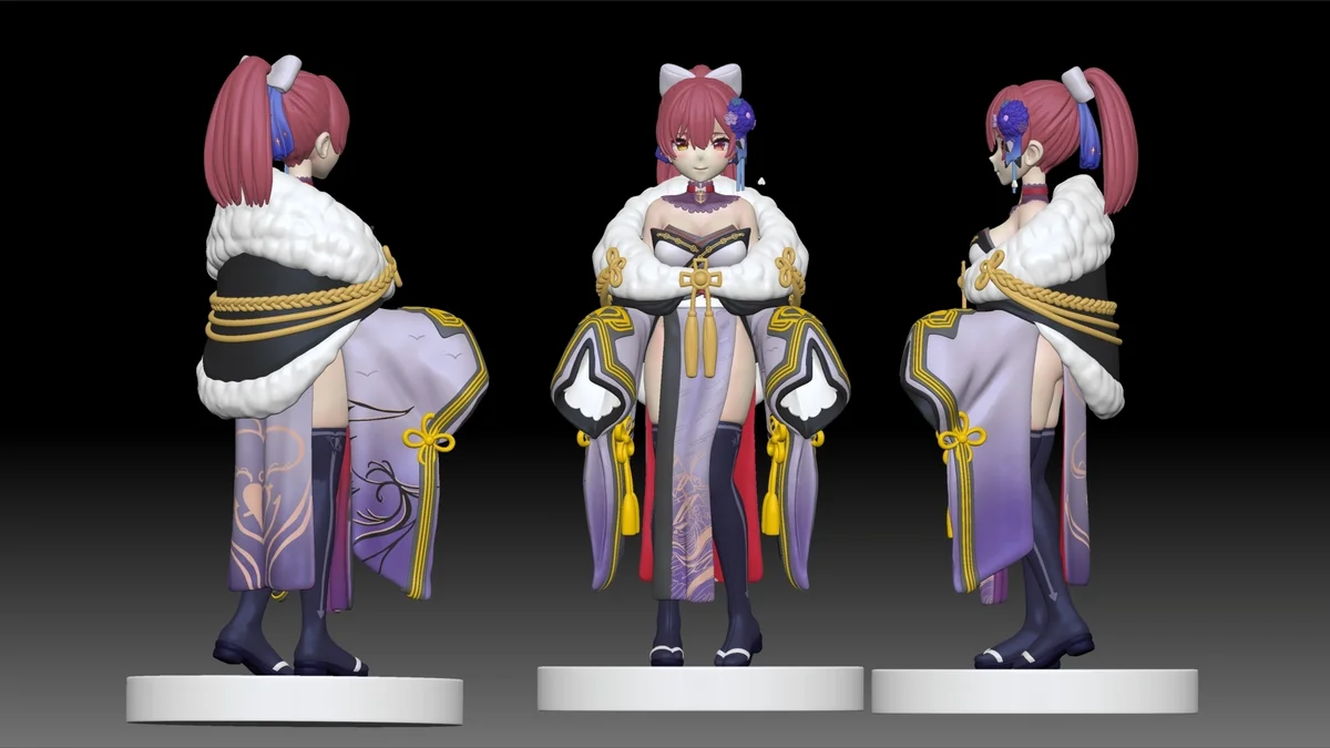 Marine Houshou | Fan Art | 3D Printed Resin Model Garage Kit | *Un-Painted* | Sin3Dstudio 10