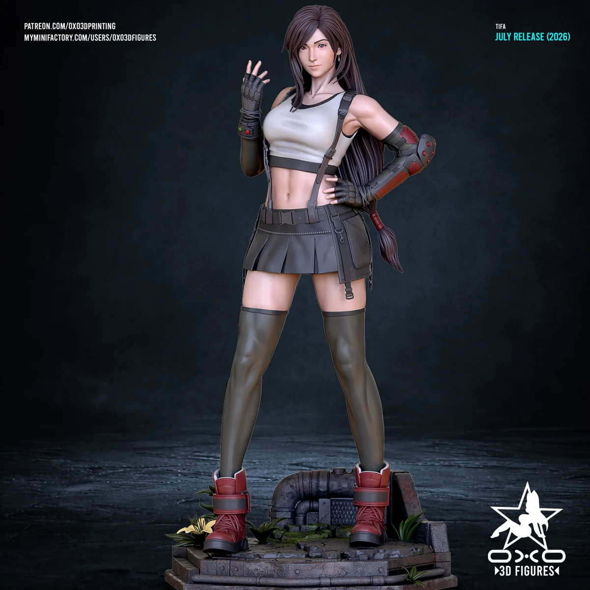 Tifa Lockhart | Fan Art | 3D Printed Resin Model Garage Kit | *Un-Painted* | OXO3D 5