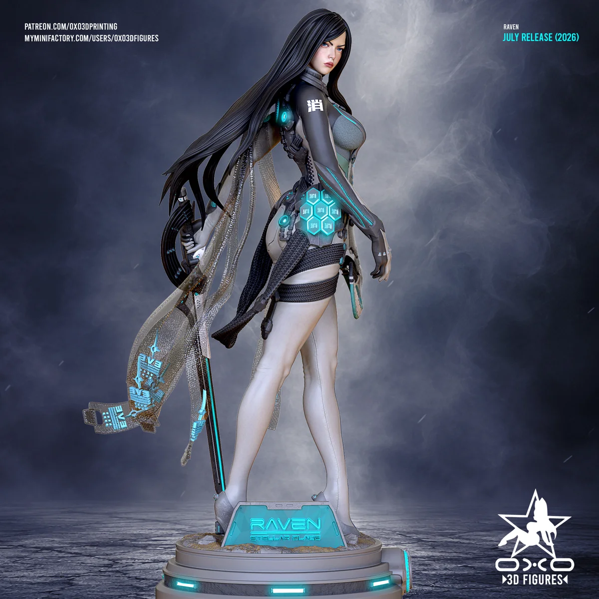 Raven v2 | Fan Art | 3D Printed Resin Model Garage Kit | *Un-Painted* | OXO3D 3