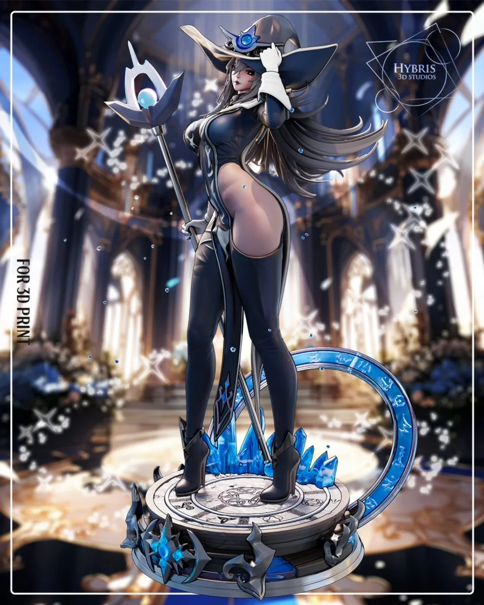 Silent Witch | Fan Art | 3D Printed Resin Model Garage Kit | *Un-Painted* | Hybris Studios 6