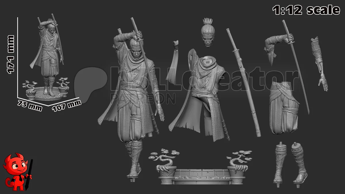 Wolf | Fan Art | 3D Printed Resin Model Garage Kit | *Un-Painted* | H3LL Creator 10