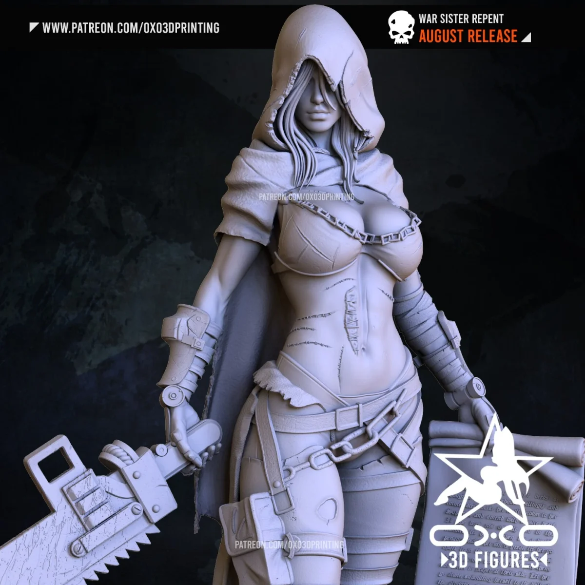 War Sister Repent | Fan Art | 3D Printed Resin Model Garage Kit | *Un-Painted* | OXO3D 5