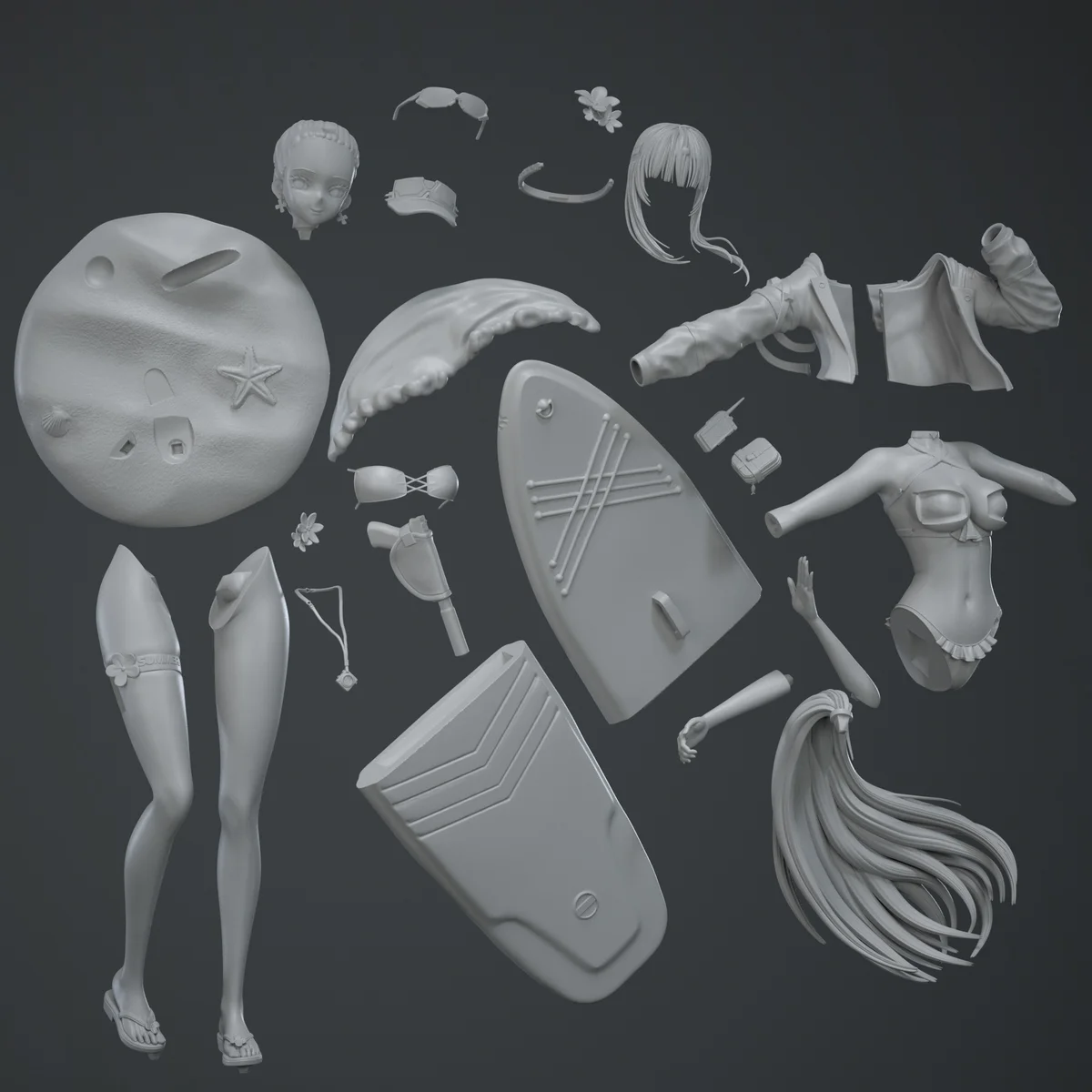 Klukai | Fan Art | 3D Printed Resin Model Garage Kit | *Un-Painted* | Inaki Sculpts 7
