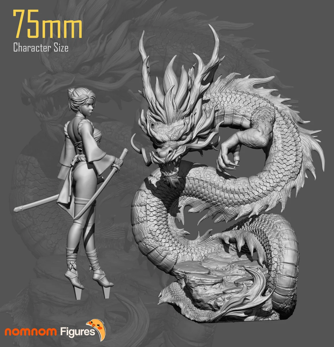 Ryuu Masamune | Fan Art | 3D Printed Resin Model Garage Kit | *Un-Painted* | Nomnom 4