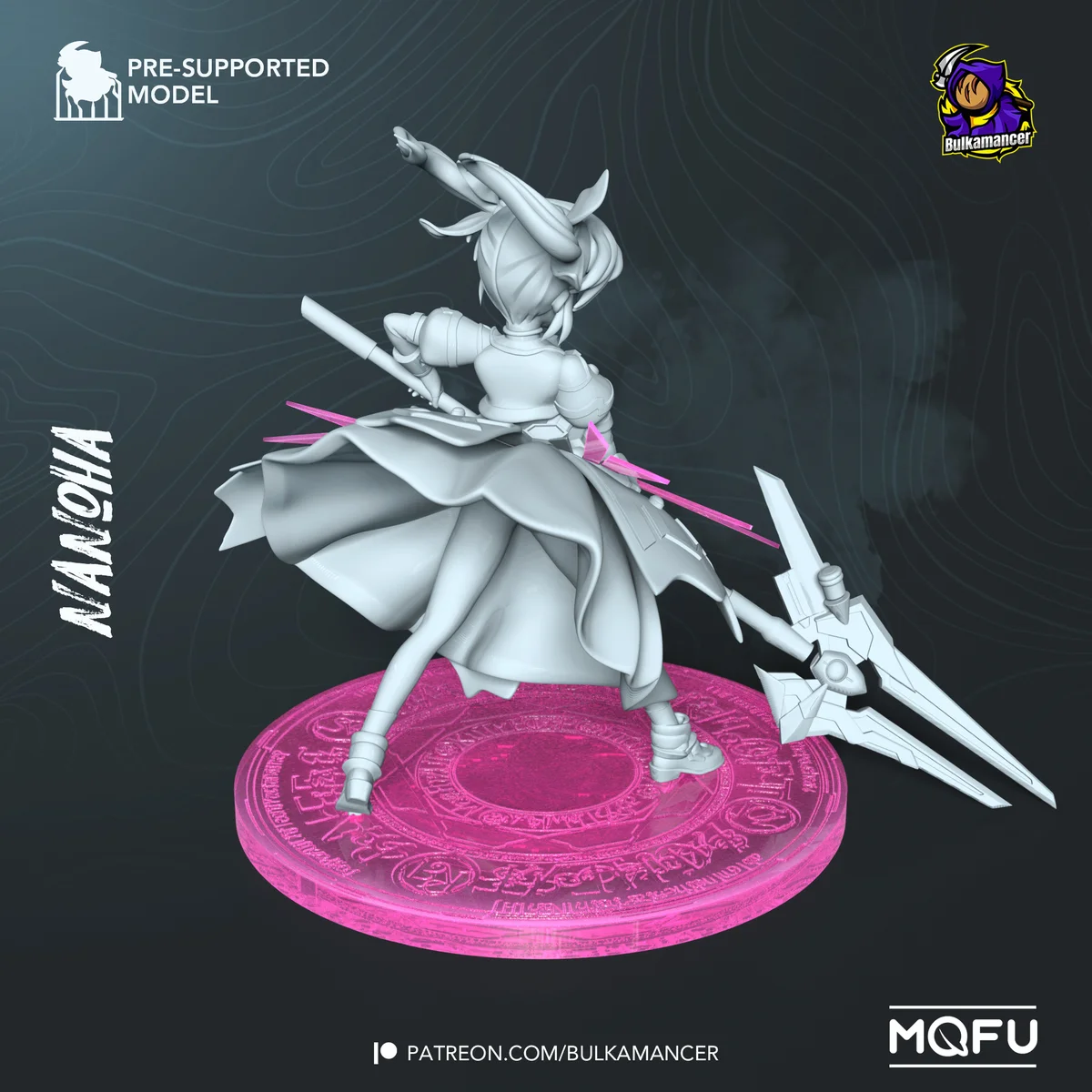 Nanoha Takamachi | Fan Art | 3D Printed Resin Model Garage Kit | *Un-Painted* | Bulkamancer 3