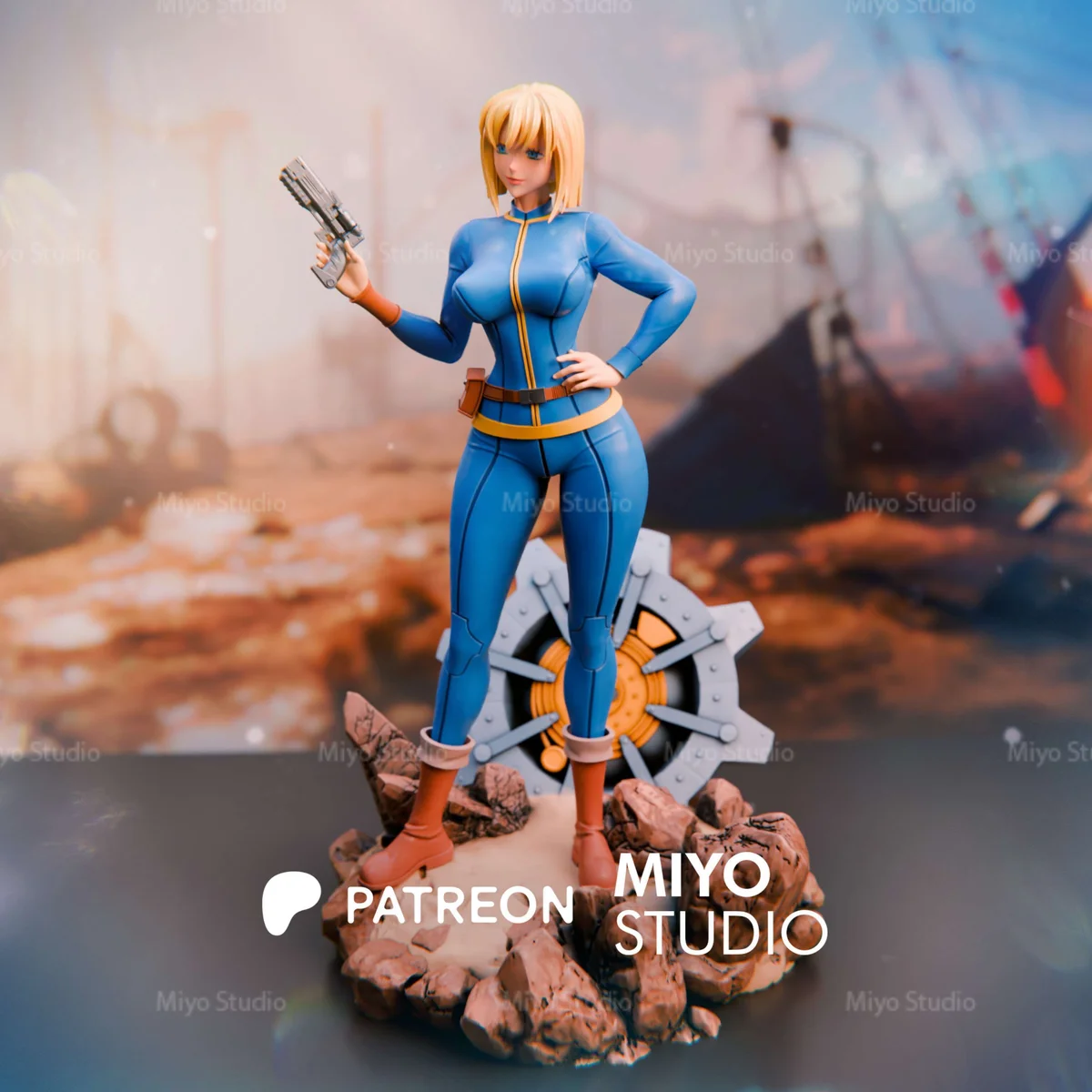 Vault Girl | Fan Art | 3D Printed Resin Model Garage Kit | *Un-Painted* | MiyoStudio 3