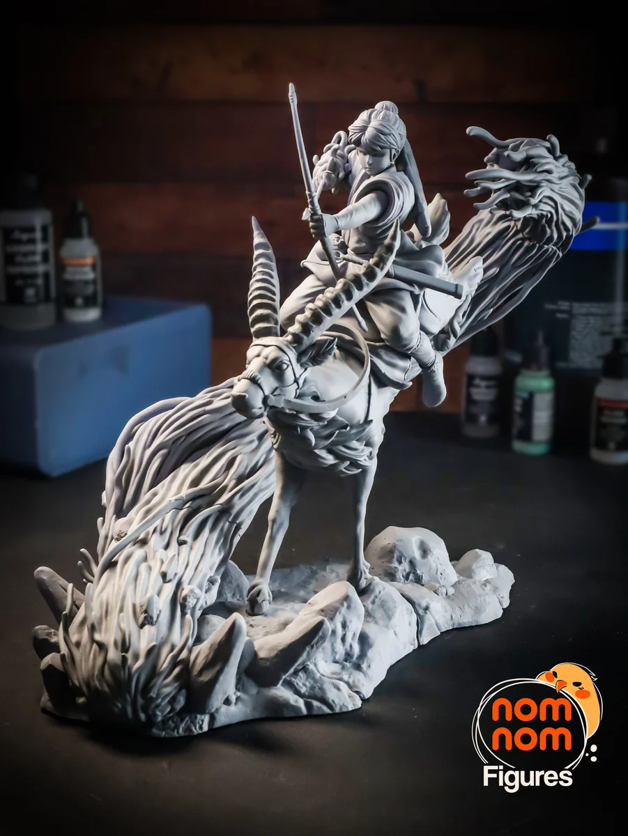 Ashitaka | Fan Art | 3D Printed Resin Model Garage Kit | *Un-Painted* | Nomnom 10