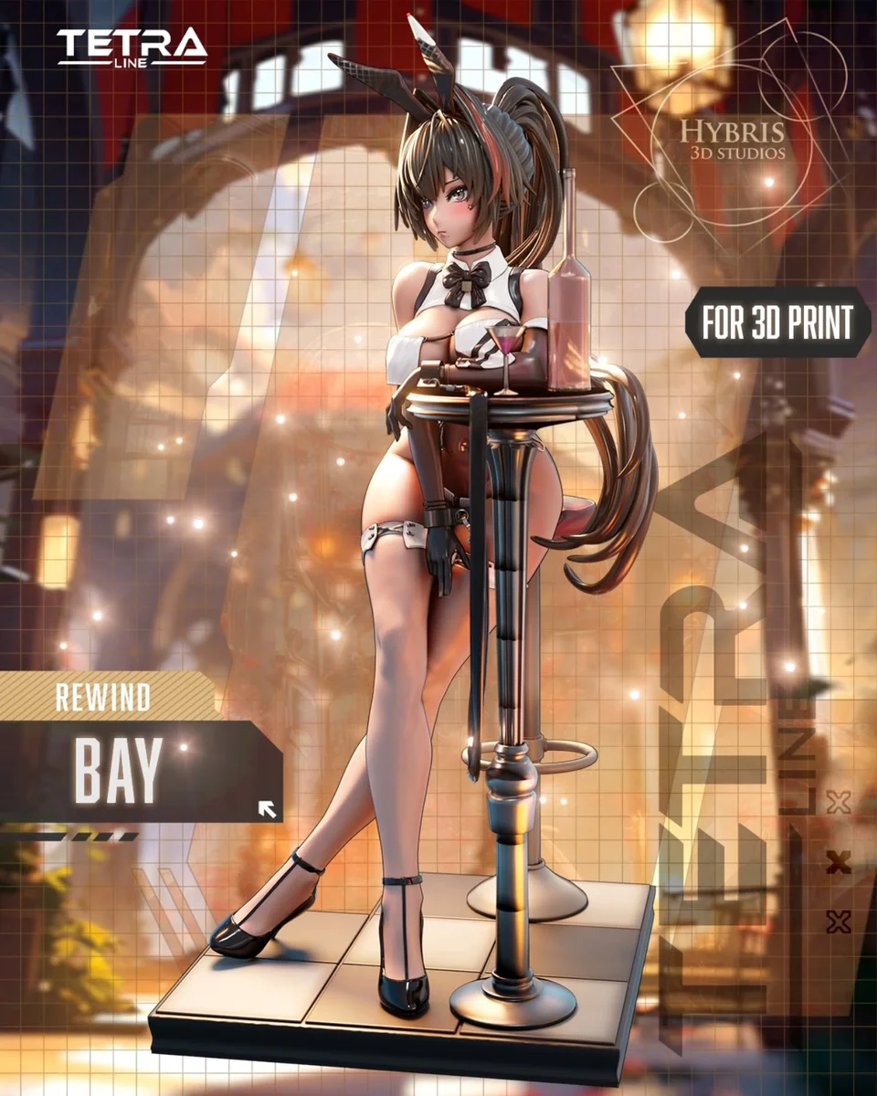 Bay - Radiant Rabbit | Fan Art | 3D Printed Resin Model Garage Kit | *Un-Painted* | Hybris Studios 3