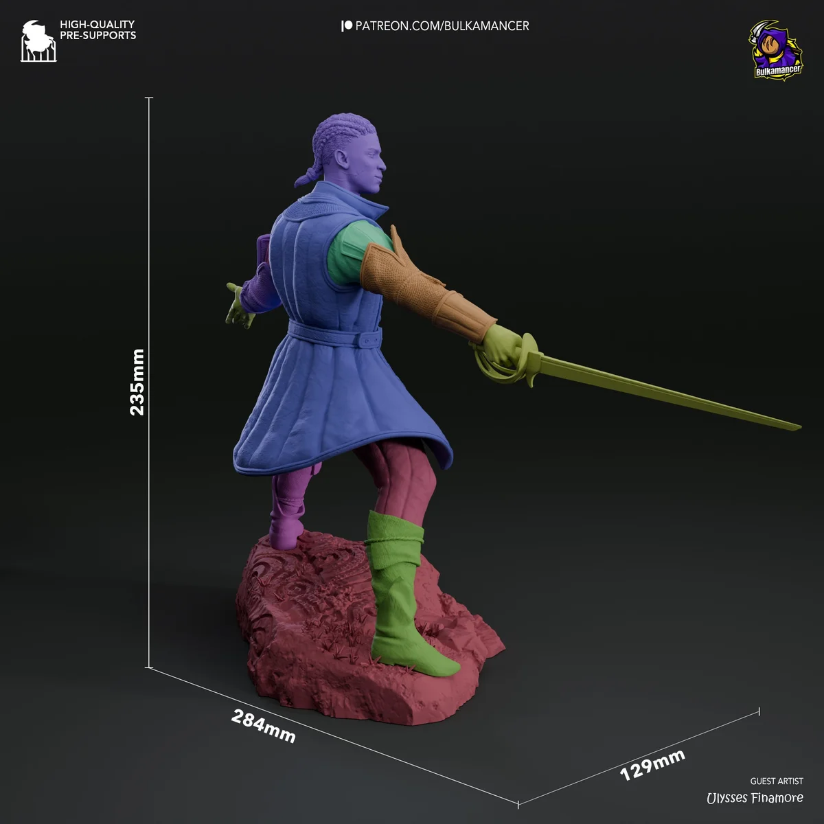 Frontier Warlock | Fan Art | 3D Printed Resin Model Garage Kit | *Un-Painted* | Bulkamancer 7