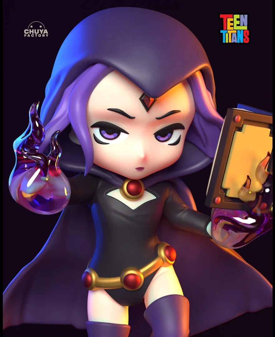 Chibi Raven | Fan Art | 3D Printed Resin Model Garage Kit | *Un-Painted* | Chuya Factory 3