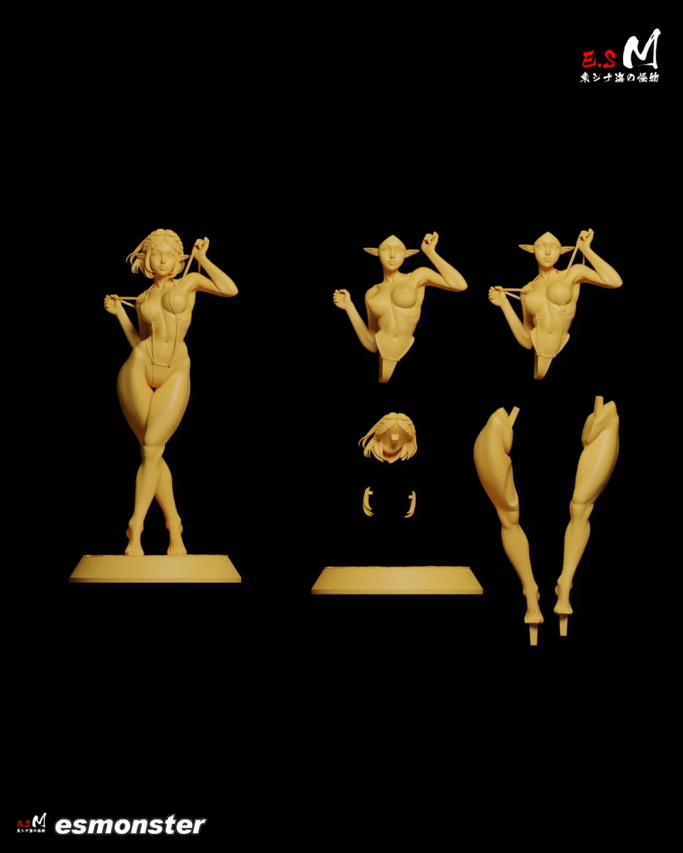 Zelda (Dark Ver) | Fan Art | 3D Printed Resin Model Garage Kit | *Un-Painted* | ES Monster 9