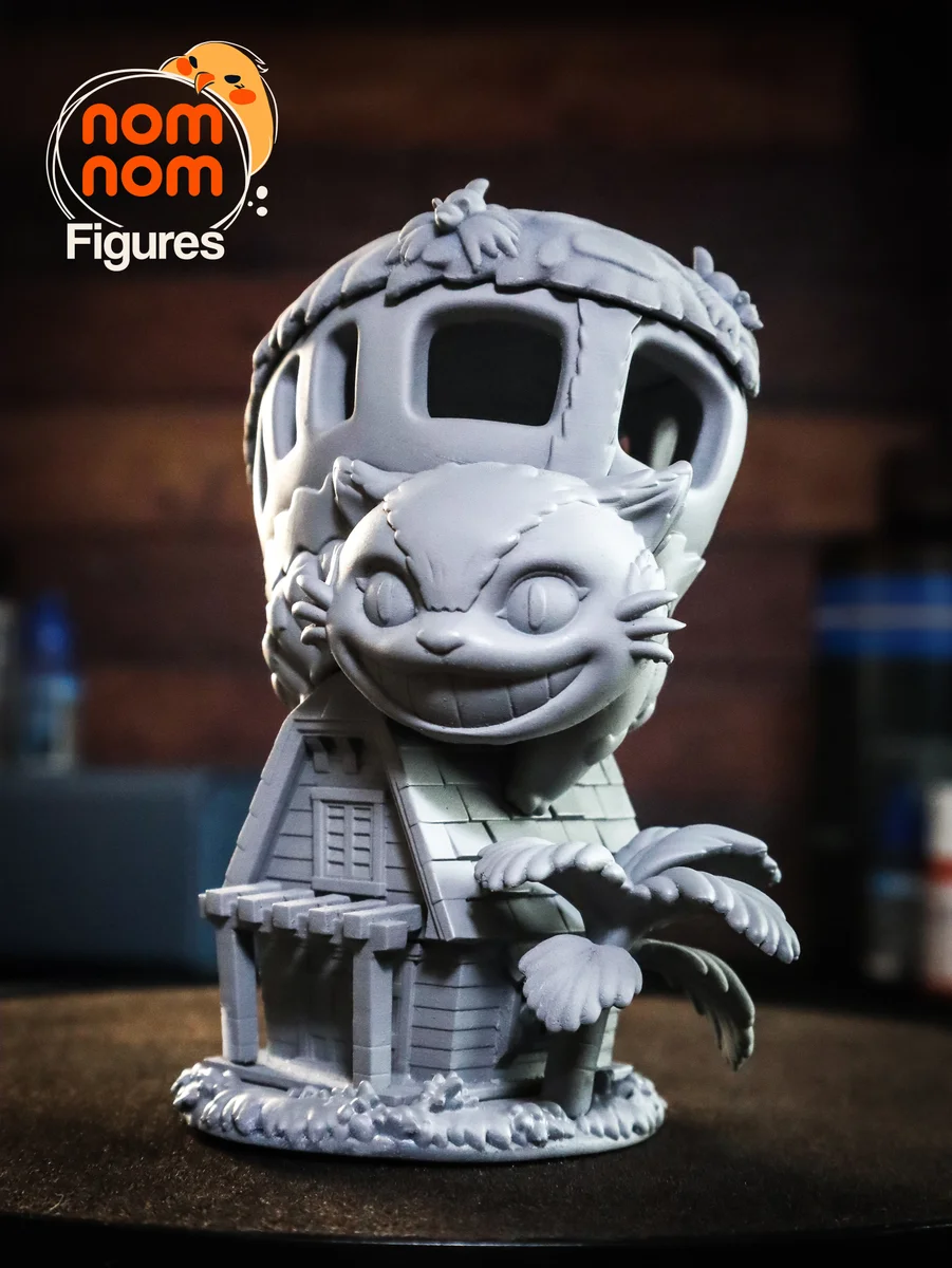 Chibi Catbus | Fan Art | 3D Printed Resin Model Garage Kit | *Un-Painted* | Nomnom 9