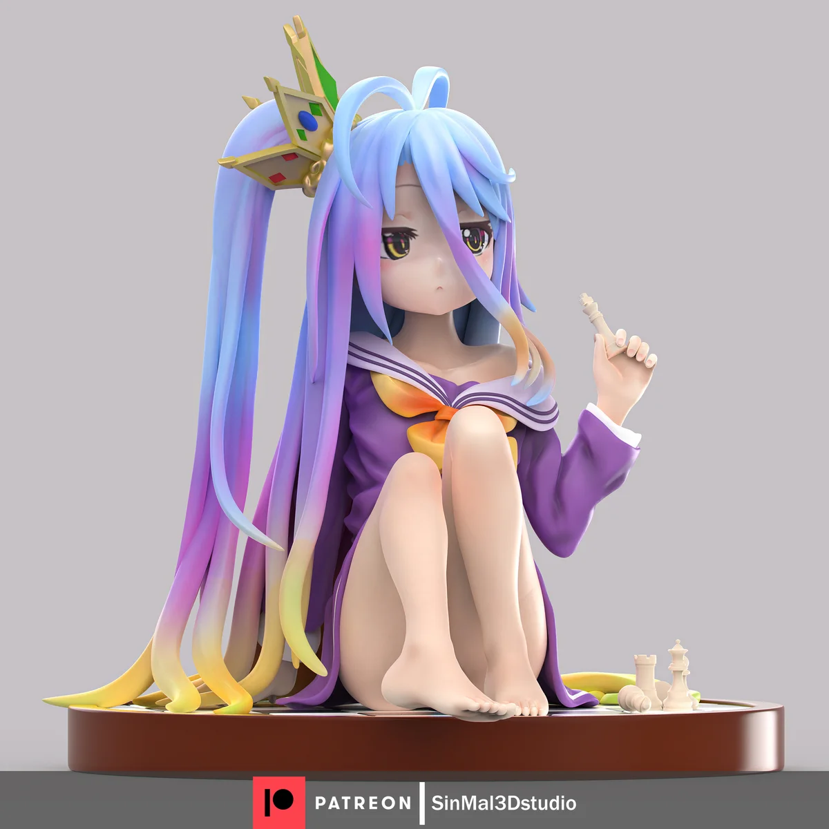 Shiro | Fan Art | 3D Printed Resin Model Garage Kit | *Un-Painted* | Sin3Dstudio 5