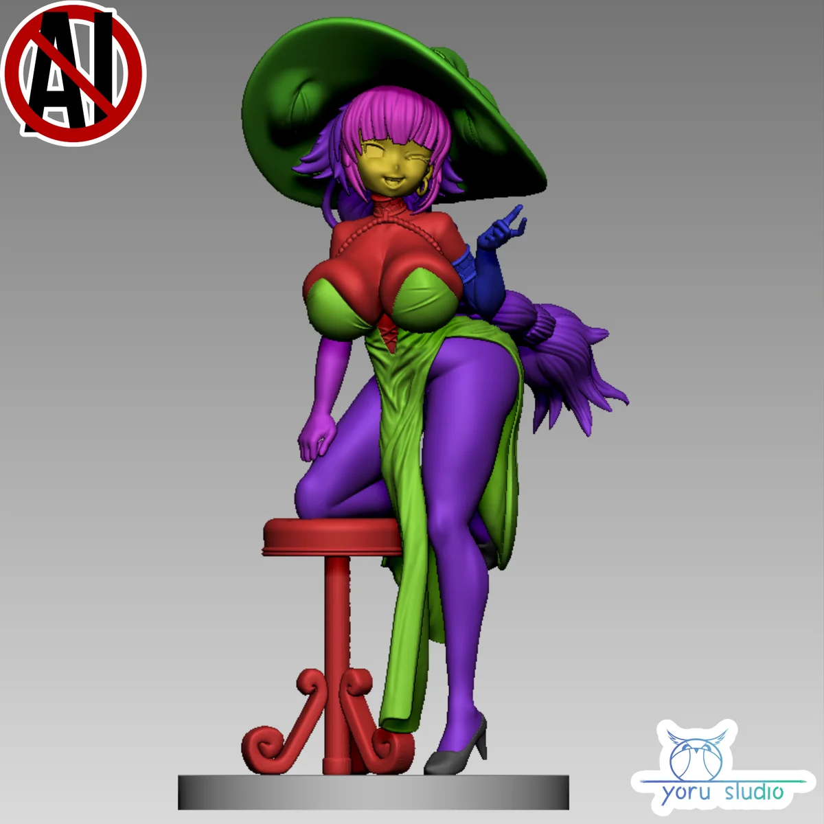 Great Mage Demia | Fan Art | 3D Printed Resin Model Garage Kit | *Un-Painted* | Yoru Studio 3
