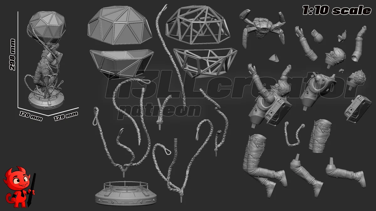 Ryland Grace and Rocky | Fan Art | 3D Printed Resin Model Garage Kit | *Un-Painted* | H3LL Creator 10