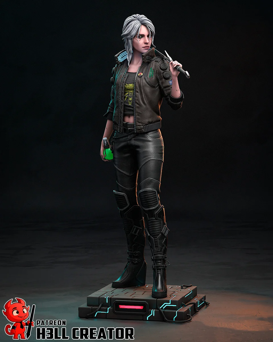 Ciri | Fan Art | 3D Printed Resin Model Garage Kit | *Un-Painted* | H3LL Creator 3