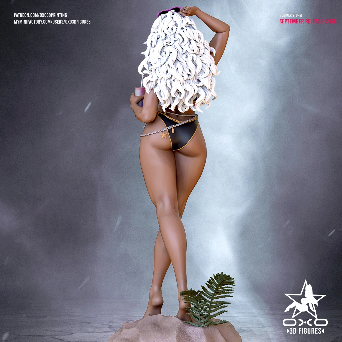 Storm (Summer Swimsuit Series) | Fan Art | 3D Printed Resin Model Garage Kit | *Un-Painted* | OXO3D 4