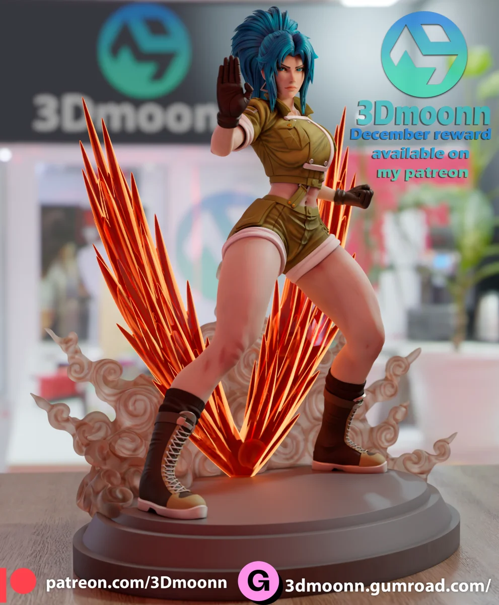 Leona | Fan Art | 3D Printed Resin Model Garage Kit | *Un-Painted* | 3DMoonn 5