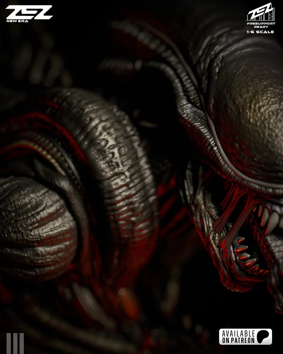 Xenomorph | Fan Art | 3D Printed Resin Model Garage Kit | *Un-Painted* | ZEZ Studio 12