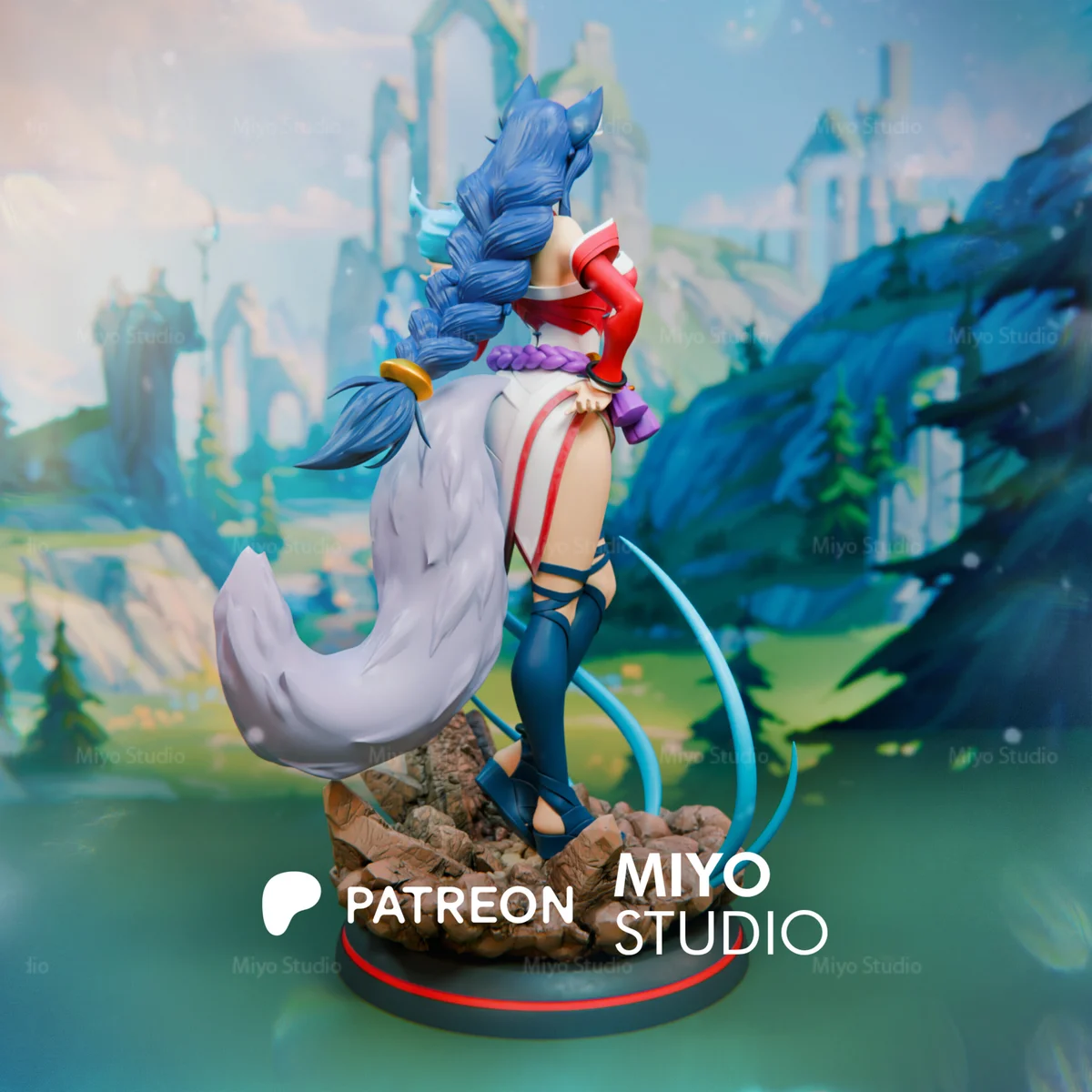 Ahri | Fan Art | 3D Printed Resin Model Garage Kit | *Un-Painted* | MiyoStudio 5