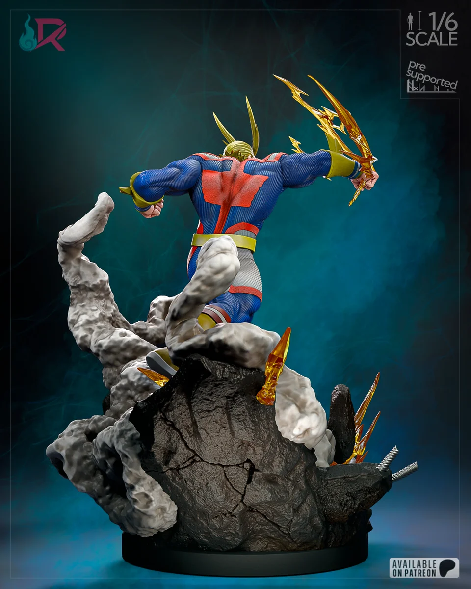 All Might | Fan Art | 3D Printed Resin Model Garage Kit | *Un-Painted* | Rechtag 9