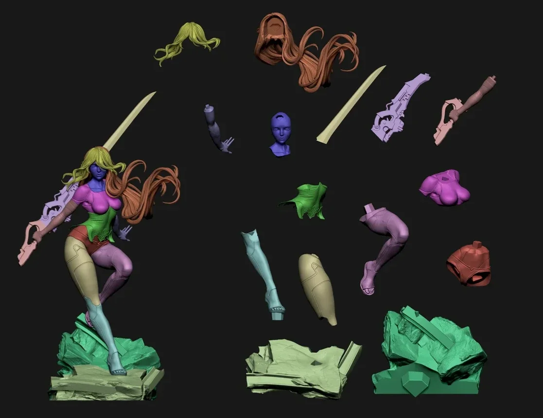 A2 | Fan Art | 3D Printed Resin Model Garage Kit | *Un-Painted* | Nympha3D 7