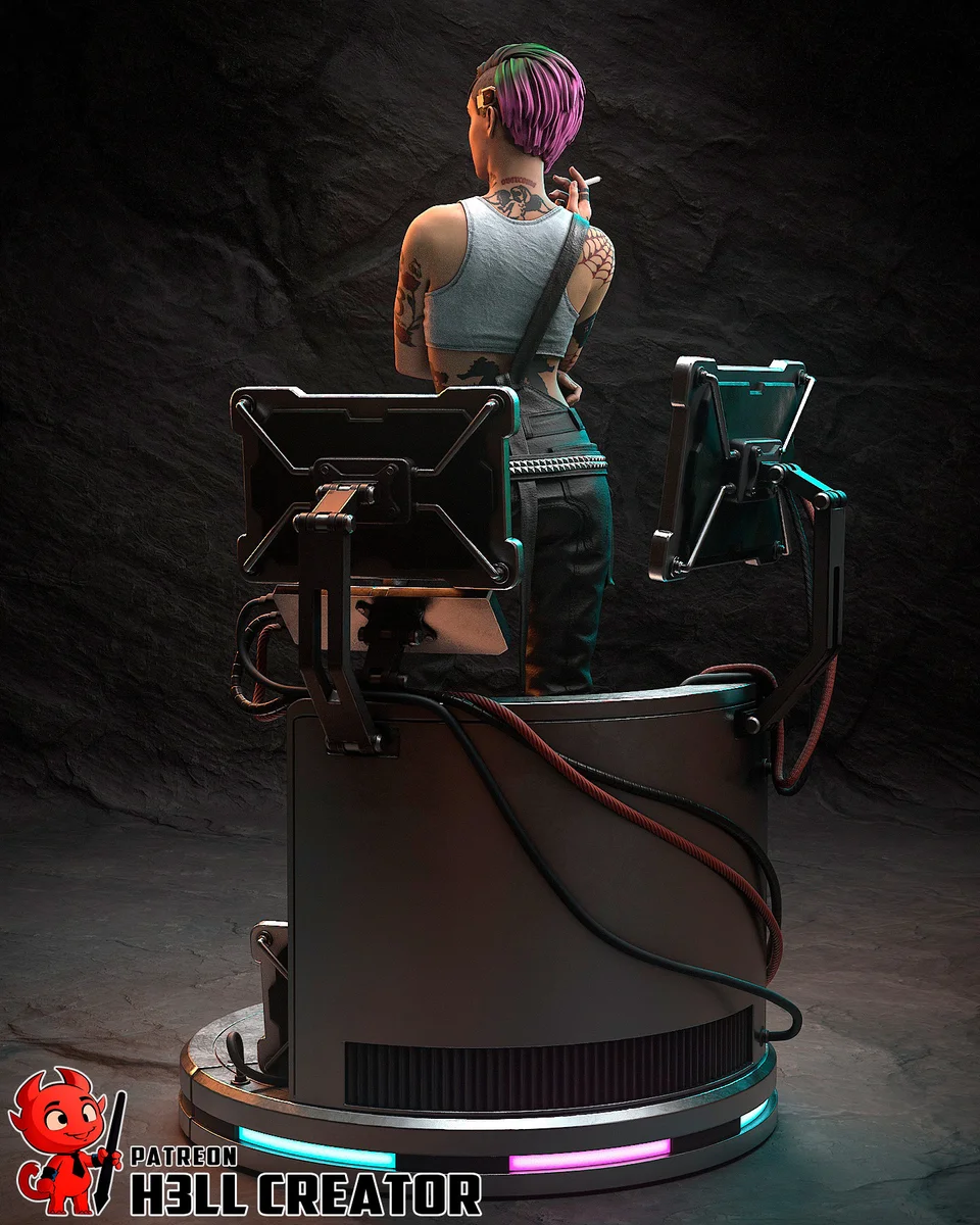 Judy Alvarez | Fan Art | 3D Printed Resin Model Garage Kit | *Un-Painted* | H3LL Creator 8