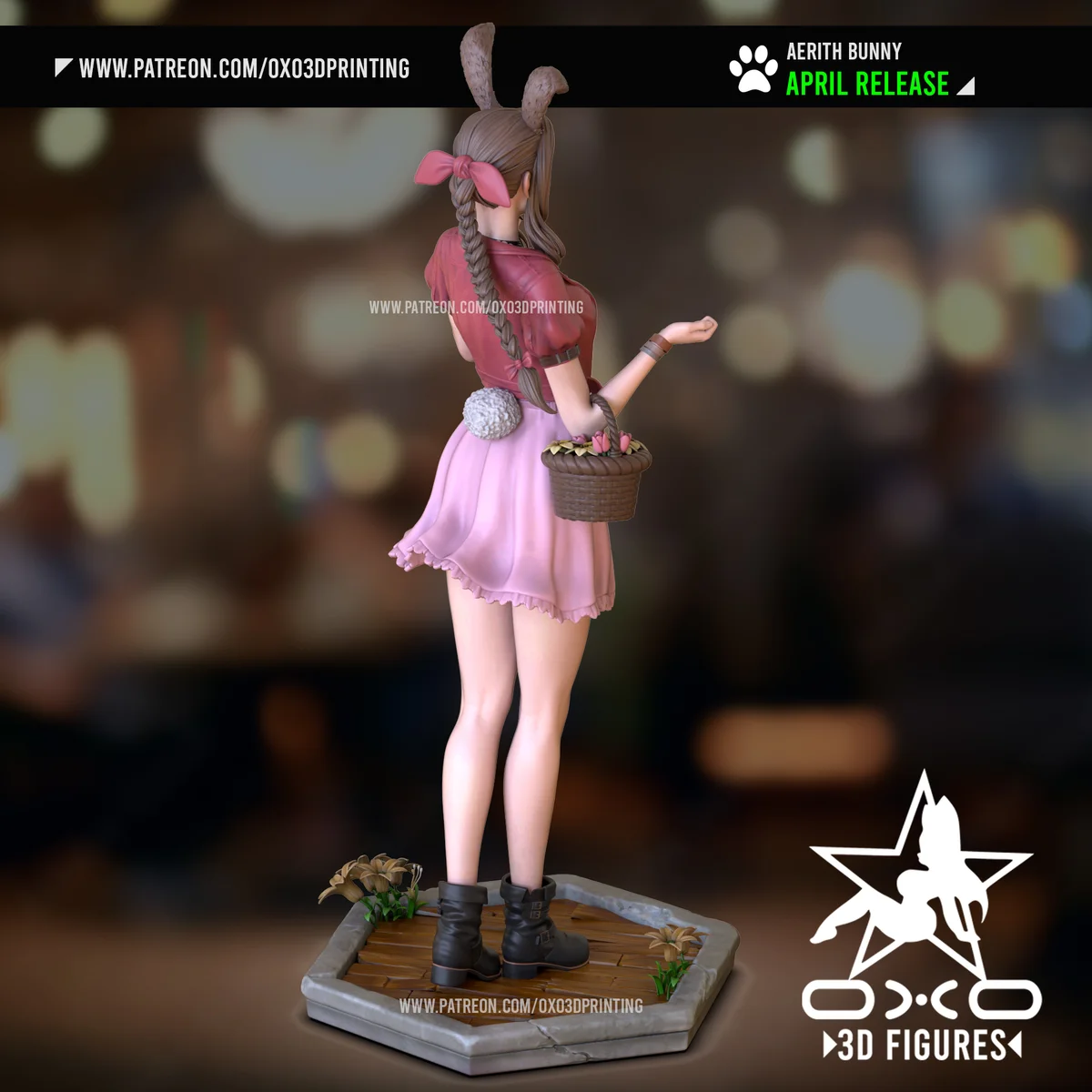 Aerith | Fan Art | 3D Printed Resin Model Garage Kit | *Un-Painted* | OXO3D 4