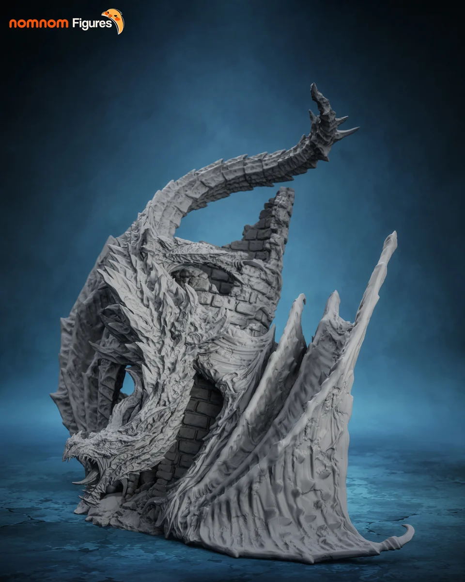 Alduin | Fan Art | 3D Printed Resin Model Garage Kit | *Un-Painted* | Nomnom 9